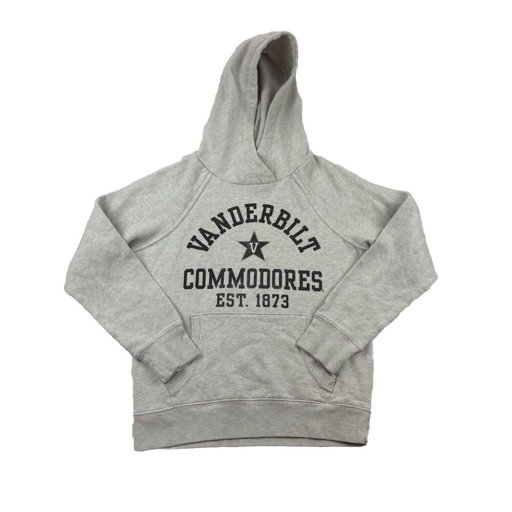 Vanderbilt Commodores Hoodie Womens Small Beige Long Sleeve Pocket Raglan